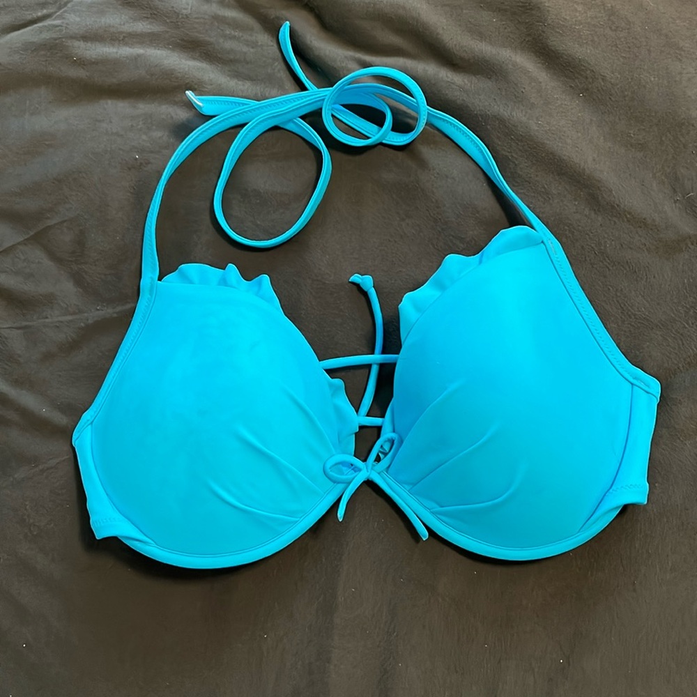 Blue Victoria Secret Push-Up Bikini Top | 34 DD
